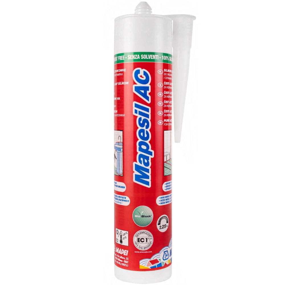 Silicone acetico giunture fughe colorato resistente muffa 310 ml mapesil ac *** colore- sabbia - 133, confezione 1