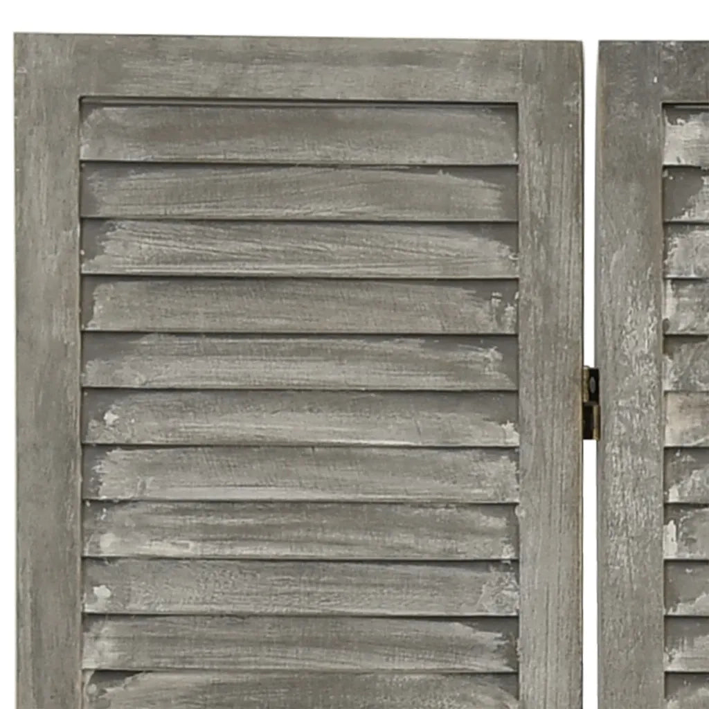 Divisorio a 6 Pannelli Grigio 214x166 cm in Legno Massello cod mxl 67334