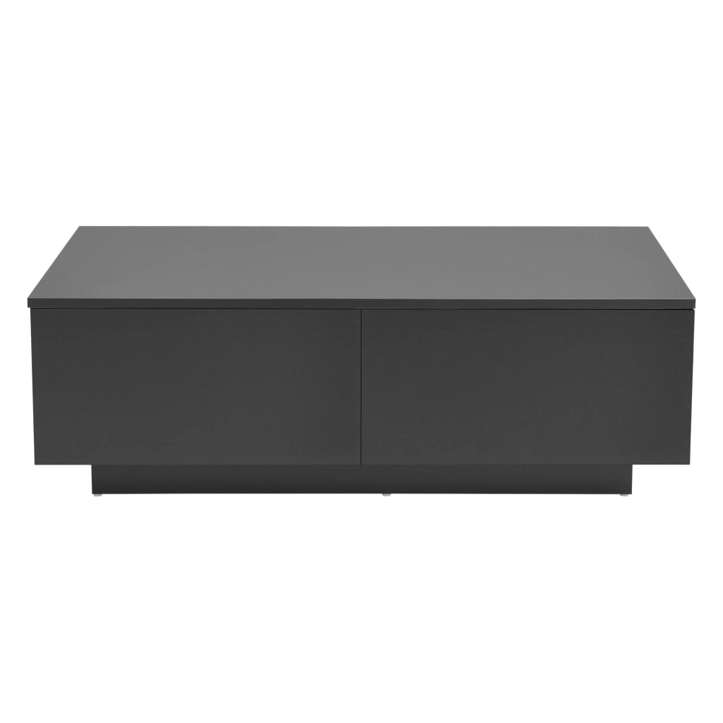 Tavolino da salotto di design con 4 cassetti, elegante mobile contenitore moderno in truciolato 95 x 60 x 31 cm grigio scuro opaco 03_0008435