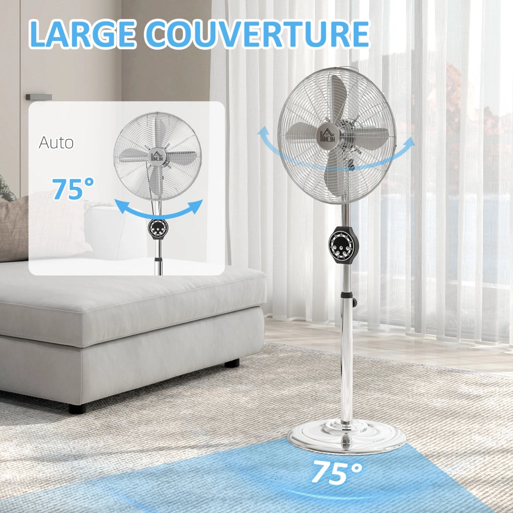 Ventilatore a Piede Regolabile ¨C Zephmum ¨C Argento 120-135 cm