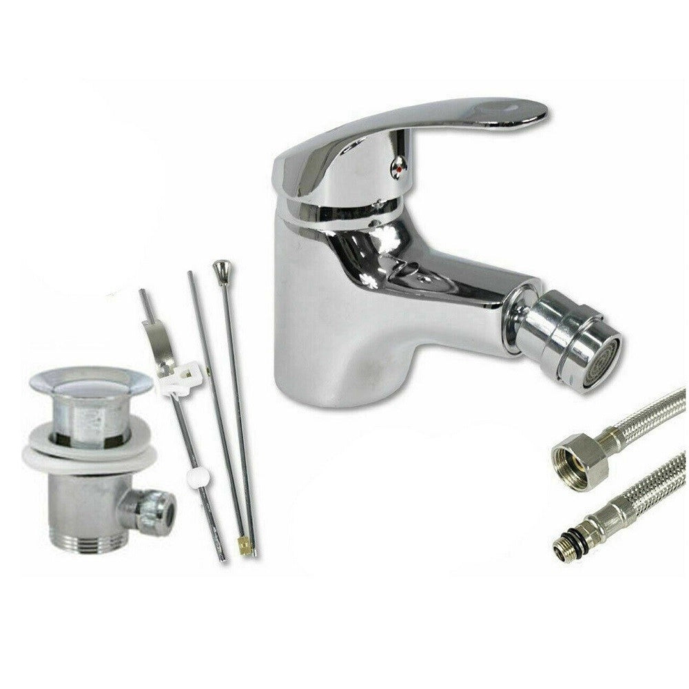 Trade Shop - Rubinetto Monoforo Bidet Miscelatore Monocomando Da Bagno Ottone Cromato 52330a -