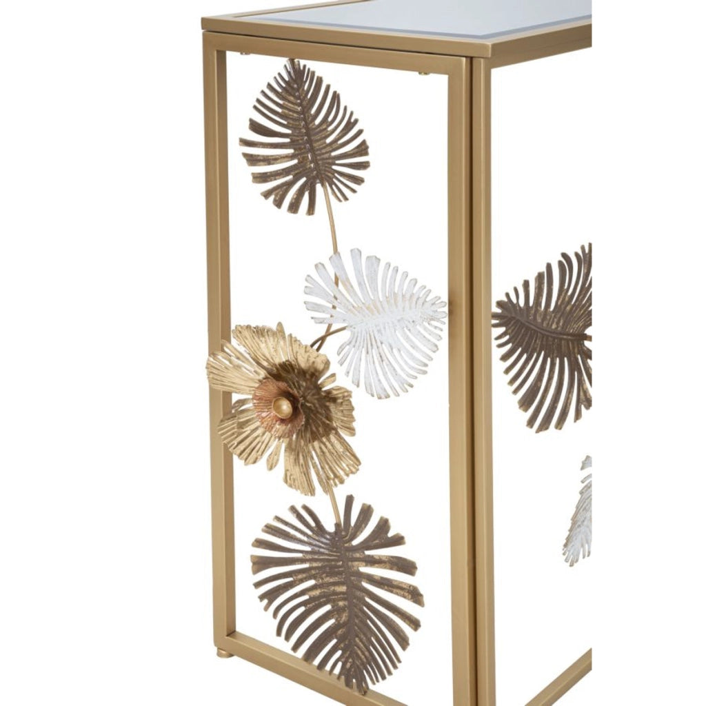 Tavolo Consolle Foglia 71, Multicolore, Metallo, 113x40x80 cm