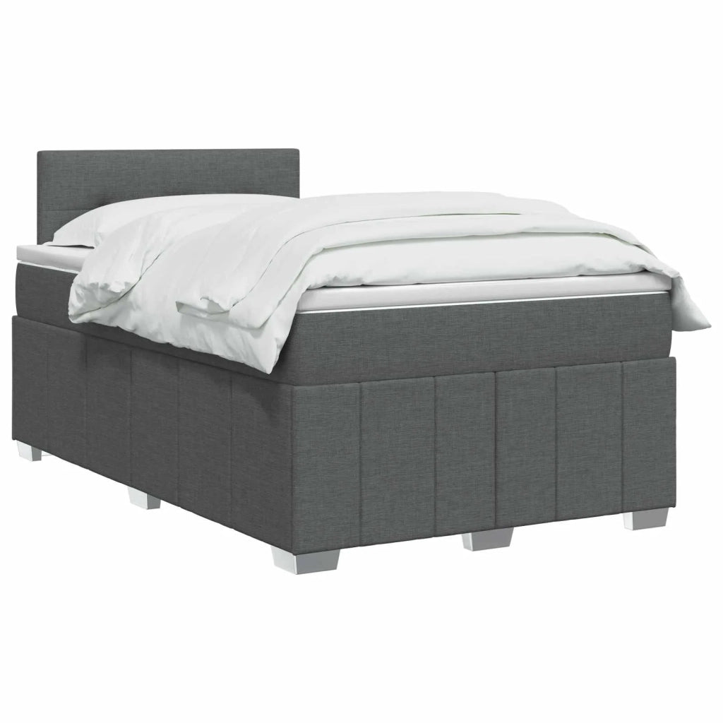 Letto box spring con materasso Grigio Scuro 120 x 200 cm 3451186