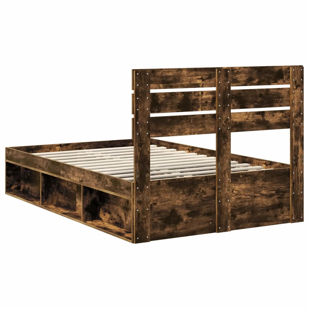Struttura del letto-Giroletto Rovere fum¨¦ 120 x 200 cm Pino massello 759211