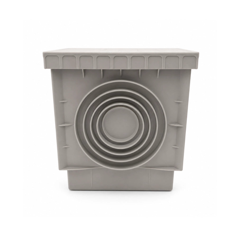 Fortunato pozzetto grigio per acqua piovana 200x200 mm con chiusino