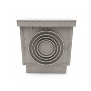 Fortunato pozzetto grigio per acqua piovana 200x200 mm con chiusino