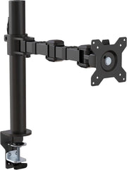 Monitor stand con altezza regolabile in acciaio nero - design ergonomico