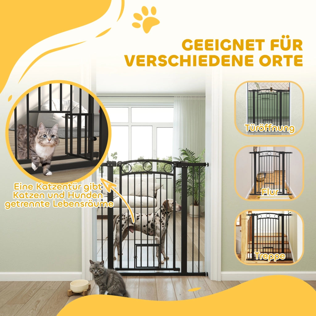 Cancello per animali domestici regolabile ¨C Minimal ¨C 106 cm, nero