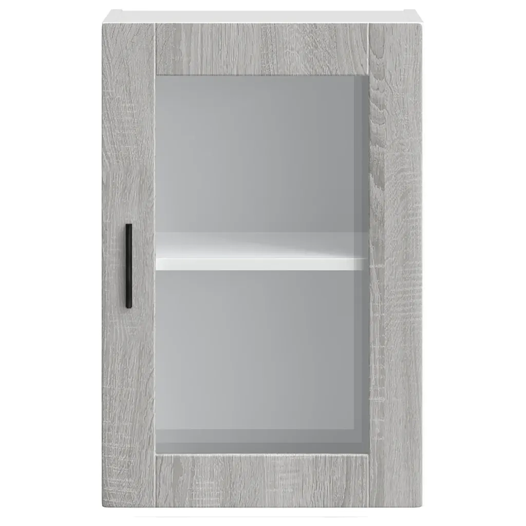 Pensile da Cucina con Porta in Vetro Porto Grigio Sonoma 854013