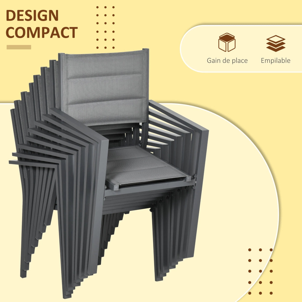 Tavolo da pranzo allungabile per giardino ¨C zephmum ¨C Grigio, Polyrattan, Alluminio, 135-270 cm, 6-10 persone