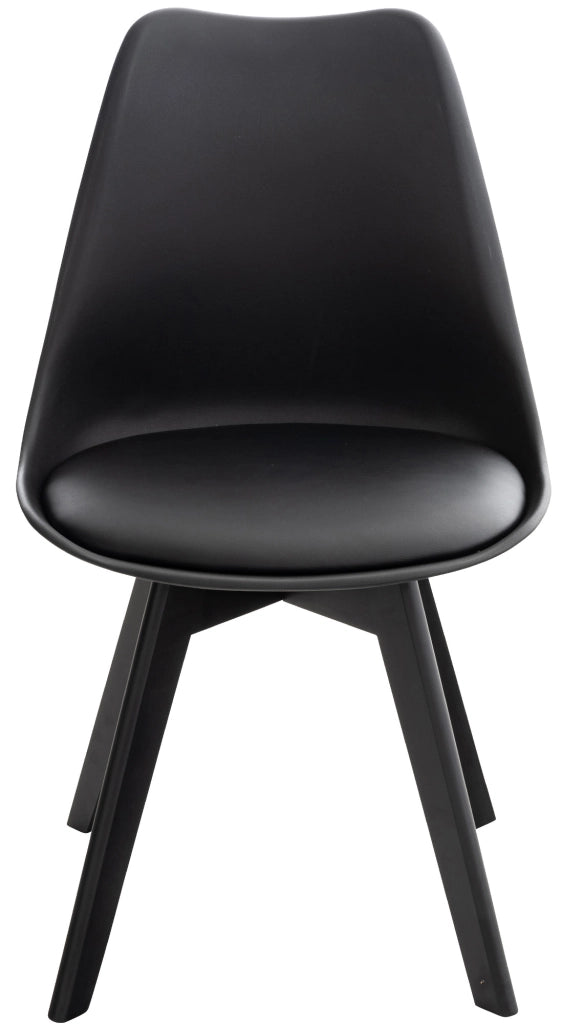 Sedia Pranzo Linares nero/nero,Plastica