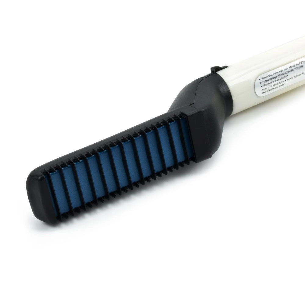 Trade Shop - Pettine Spazzola Styling Riscaldata Uomo Per Raddrizzare Capelli Barba Q-m322 -