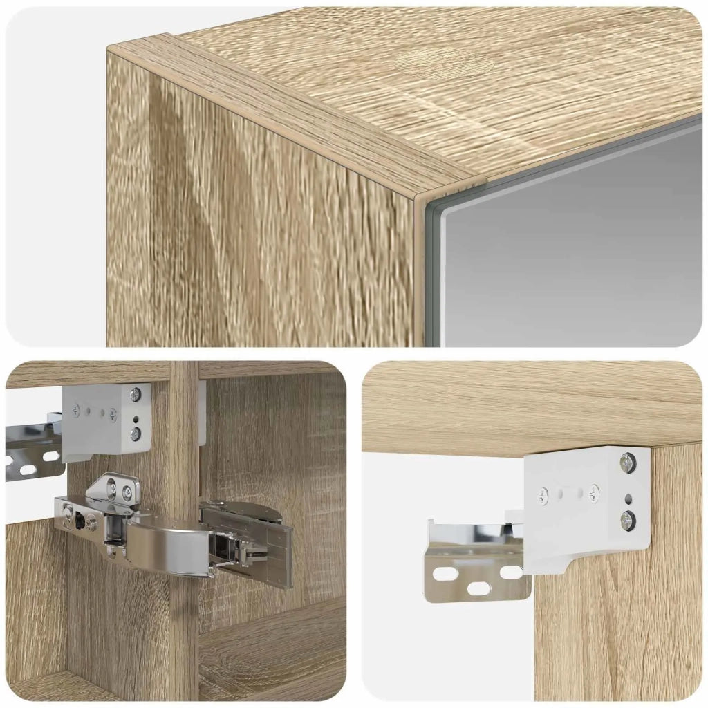 Mobiletto per specchio da bagno con lo scaffale Rovere Sonoma 889025