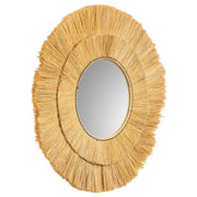 Specchio in fibra naturale marrone 100x100x3h