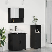 Set di mobili per il bagno Montaggio a parete 3 pcs Nero 3392944