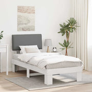 Letto con Testiera Rivestita Grigio chiaro 100 x 200 cm 877303