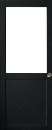 Porta scorrevole nera da officina H204 x L83 senza montante e 2 conchiglie