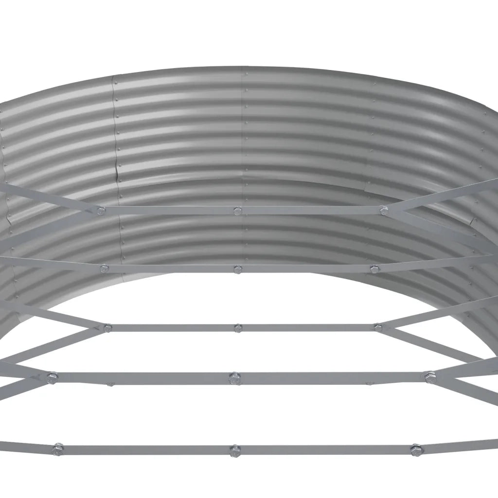 Letto Giardino Acciaio Verniciato a Polvere 584x140x68cm Grigio 319119