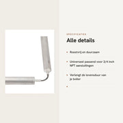 Anodo a Magnesio per Prolungare la Vita - Flessibile - Adatta a Tutti i Modelli - Facile da Installare - Compatibile con 3/4 pollici NPT - Utilizzabile per Caldaie Idromassaggio - Maniglia di Ricambio
