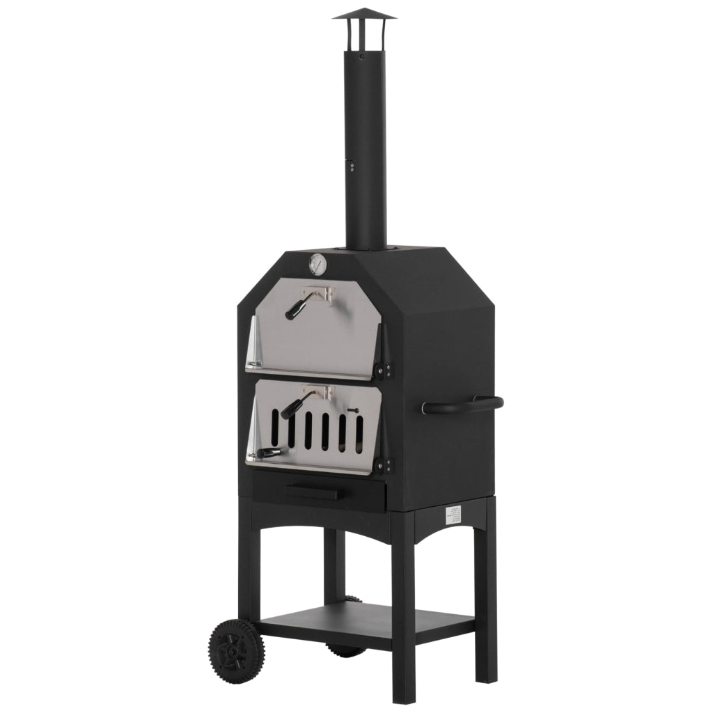 Forno per Pizza Barbecue ¨C Zephmum ¨C Acciaio Inox 64x54x160cm