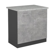 Vicco Mobile lavello cucina Calcestruzzo 80 cm PL Marmo