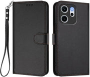 Custodia in pelle per smartphone Luxe - OPPO Reno 14F/14 FS 5G/4G - Portafoglio magnetico - Custodia per carte - Fodero per mani - Corpo in TPU con assorbimento di urti - Custodia per smartphone