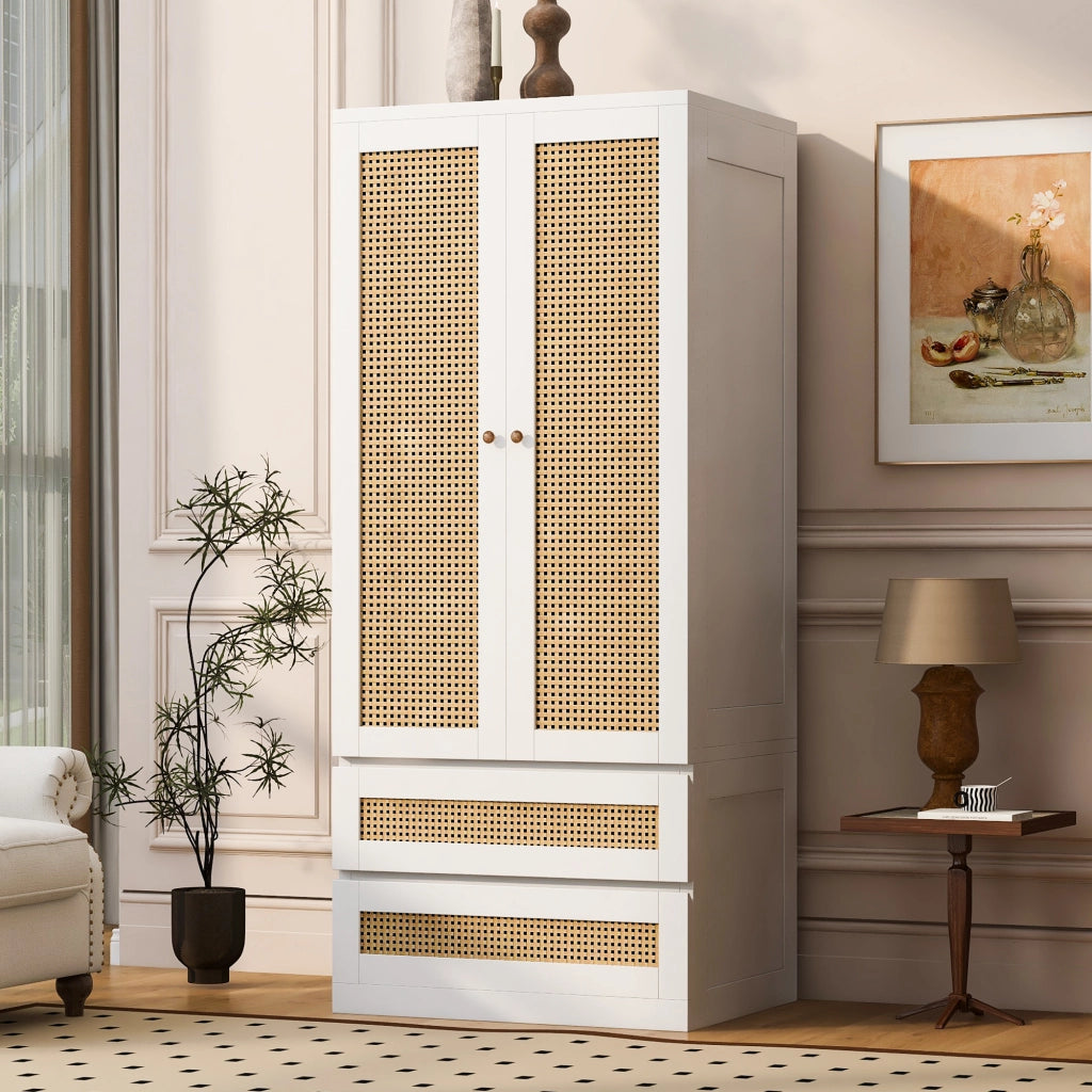 ARMADIO con doppie ante, 70 x 55 x 170 cm, Legno, Bianco