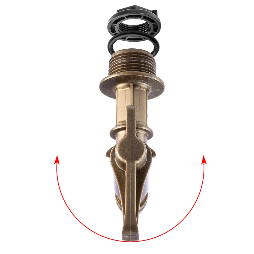 Rubinetto da giardino KADAX 3/4 per serbatoio di acqua piovana con valvola a barilotto.