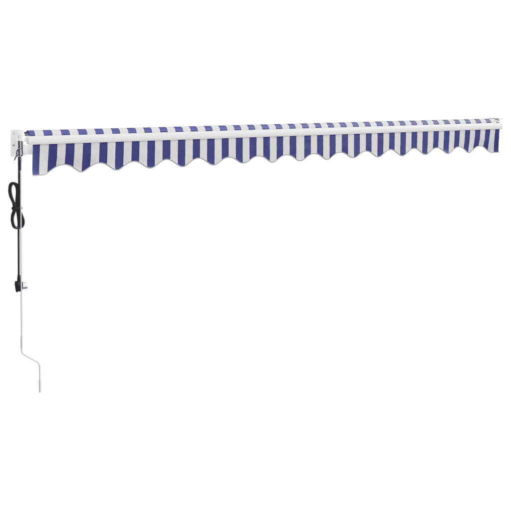 Tenda Sole Automatica Retrattile Blu e Bianca 4x3 m 3154473