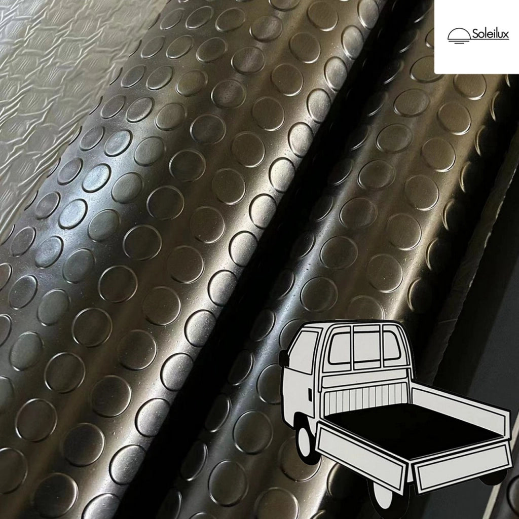 1mt x 5mt Pavimento antiscivolo bolflex bullonato copripavimento bollato in pvc 1,2mm - NERO