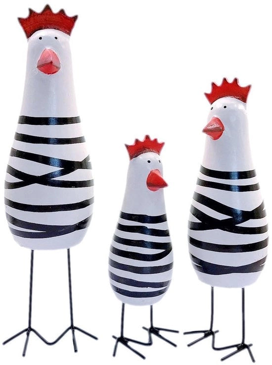 Decorazione per finestra in legno, 3 pezzi, piccoli modelli di galline, set di 3, piccola panca per finestra, decorazione per la casa divertente, scultura, decorazione per il tavolo divertente