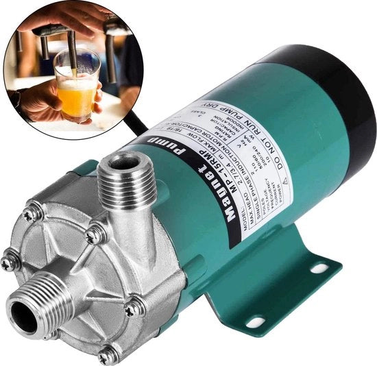 Birra - Pomp per birra - Elettrico - Motore silenzioso - 19L/min - Massima altezza di erogazione 3,4m - Acciaio inossidabile