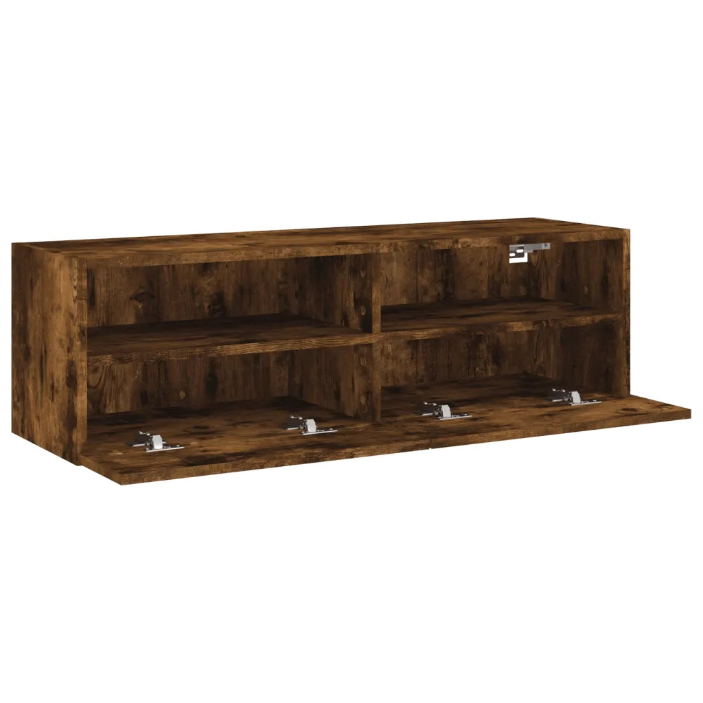 Mobile TV a Parete | Armadietto TV | Mobile Porta TV Rovere Fumo 100x30x30 cm Legno Multistrato