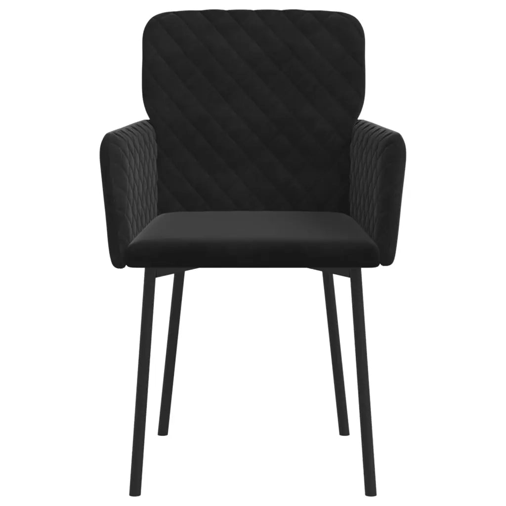 Sedie da Pranzo 2 pz Nere in Velluto cod mxl 70960