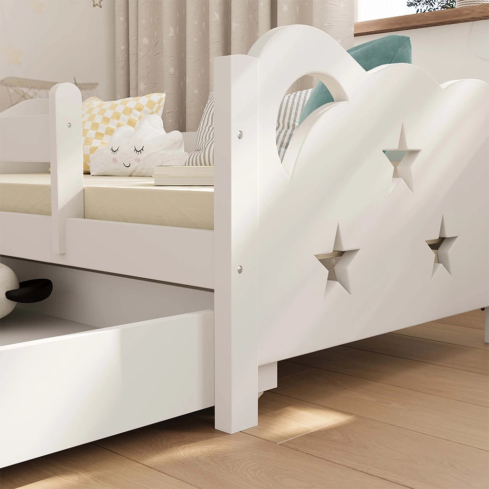 Vitalispa Letto per bambini Bianco 70x140 cm con cassetto, senza materasso