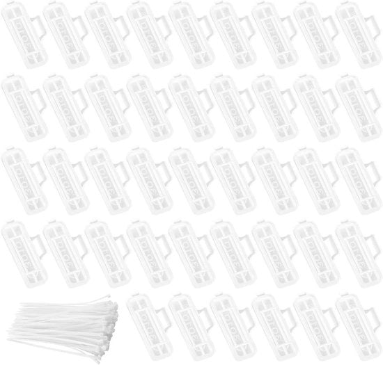 Cablebelettering trasparente con 100 cinghie in nylon - Marcatori di cavo idrorepellenti per la marcatura dei cavi - 100 pezzi.