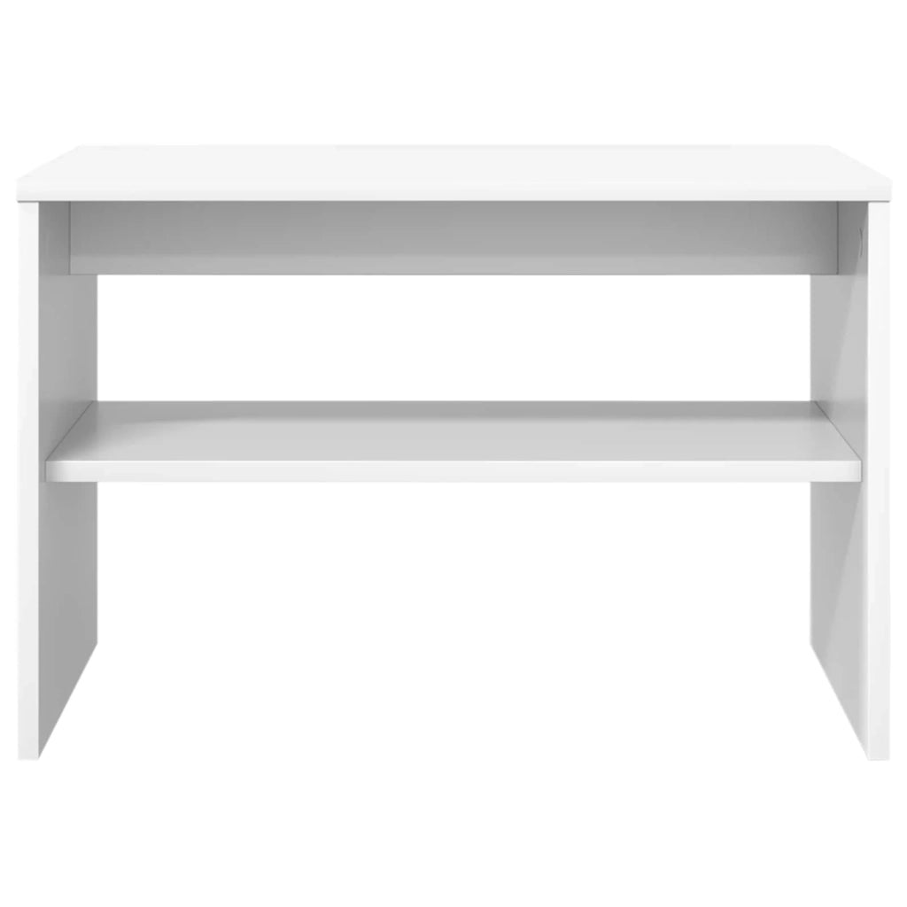 Mobile porta TV rettangolare moderno 60 x 35 x 40 cm pratico ed elegante contenitore in legno ingegnerizzato bianco 02_0058337