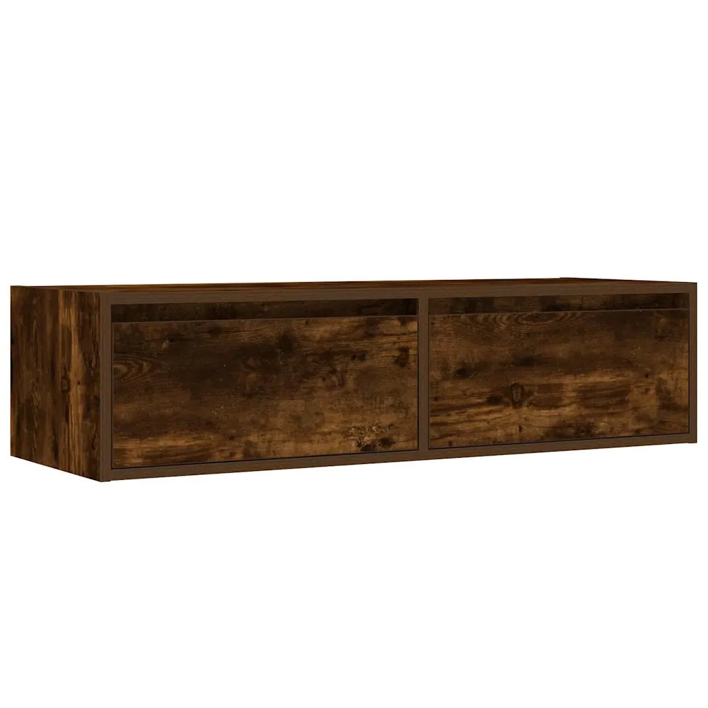 vidaXL Mobile Porta TV con Luci LED Rovere Fumo 100X35,5x25 cm