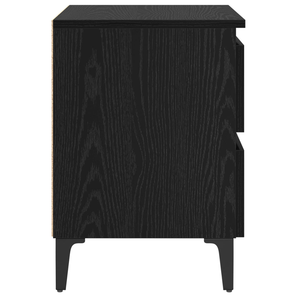 Armadi da letto 2 pz Rovere nero 40x35x50 cm Legno ingegnerizzato