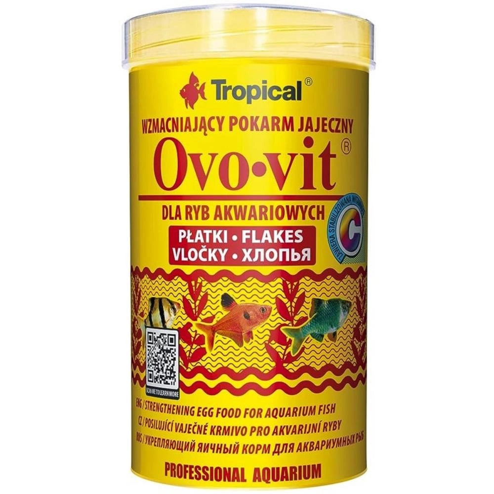 Tropical Ovo-vit Flakes - mangime altamente energetico, per la maggior parte dei pesci di acquario, con tuorlo uovo Formato: 250 ml