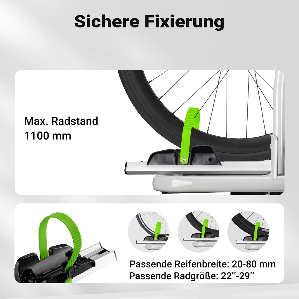 Portabici auto universale per 2 biciclette, porta bici per auto pieghevole, portata max 60 kg, con protezione antifurto