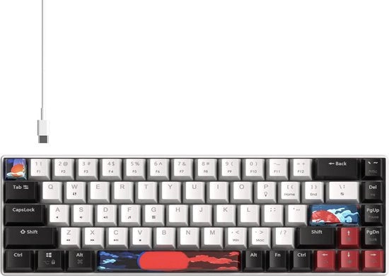 Tastiera Gaming - Tastiera per Giocatori - Tastiera Meganica - Colore Rosso - Bianco - Nero - Tastiera