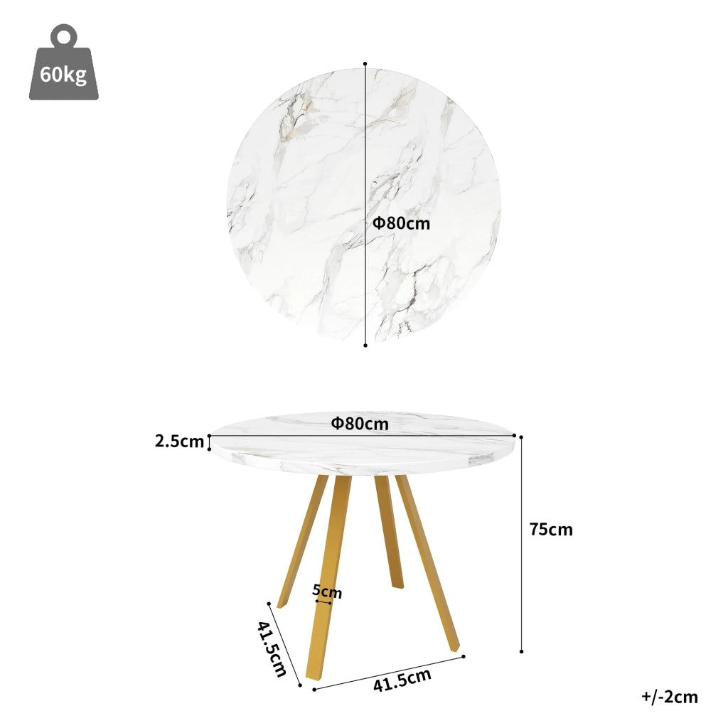 Tavolo da pranzo per 4 persone con 4 sedie in MDF e metallo sedute in velluto moderno bianco oro per cucina