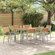 Set da Pranzo per Giardino 7 pcs Grigio 3284354