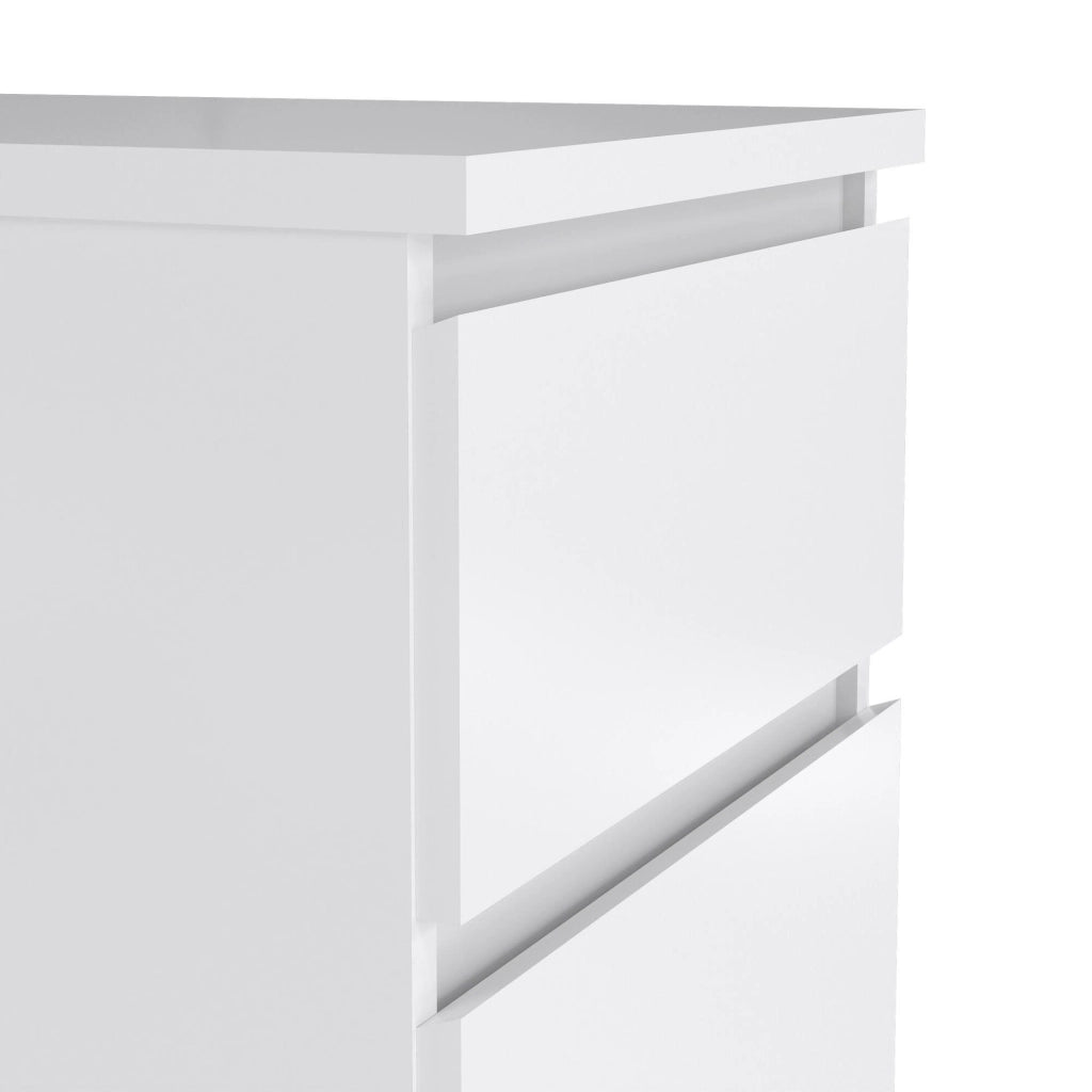 Cassettiera a cinque Achaldi, colore bianco lucido, cm 40x50h111