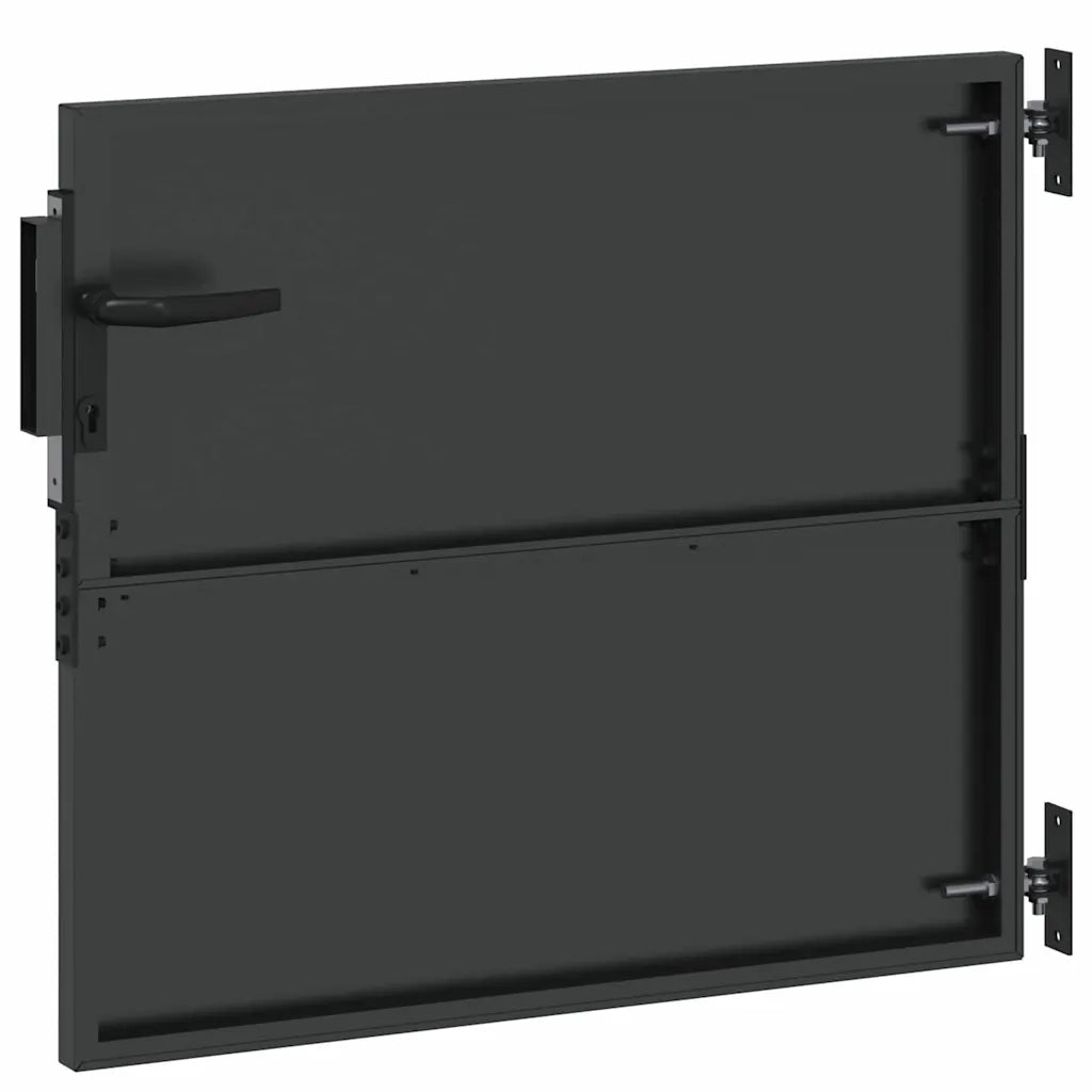 vidaXL Cancello da giardino con blocco Nero 105 x 100 cm