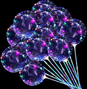 Balloon luminosi - 12 pezzi - 40 cm - trasparente - con steli LED - palloncini LED - decorazione per matrimoni e compleanni.