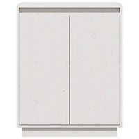 Credenza Bianca 60x34x75 cm in Legno Massello di Pino cod mxl 7643