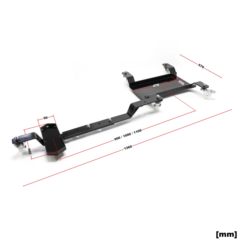 Carrello sposta moto Ausilio di manovra e parcheggio Ruota posteriore Cavalletto laterale Max 360kg