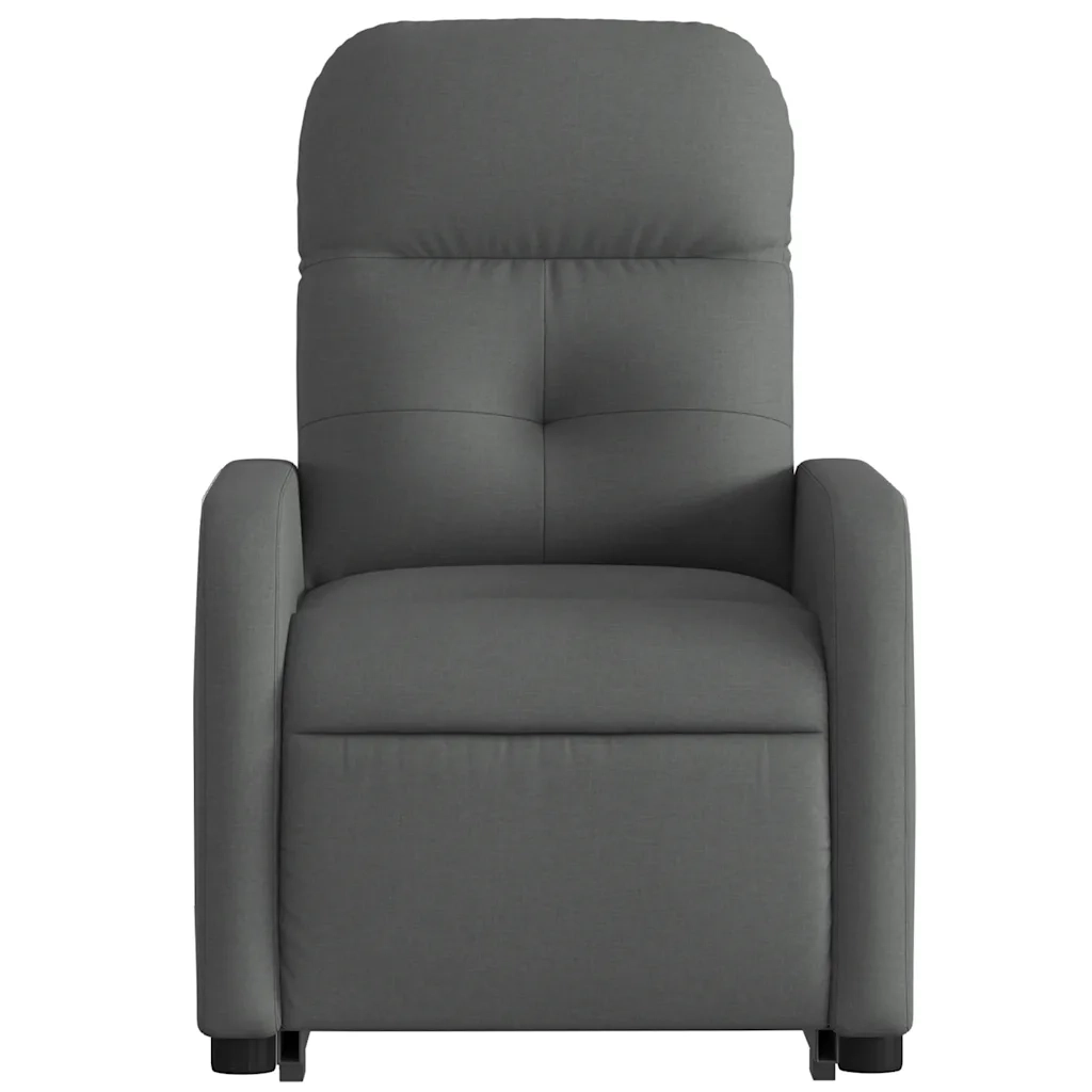 Divano Sedia-Poltrona Alzapersona Reclinabile Grigio Scuro in Tessuto 681710